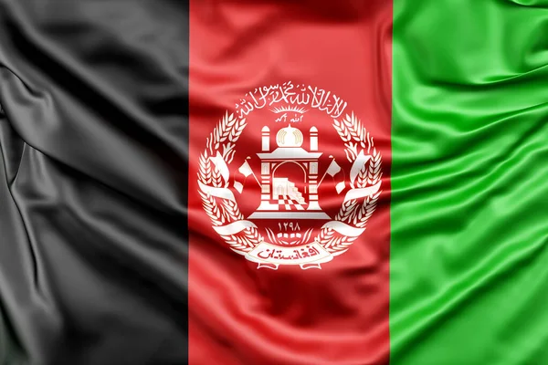 Ruffled Flag Afghanistan Illustration — Stock Photo, Image