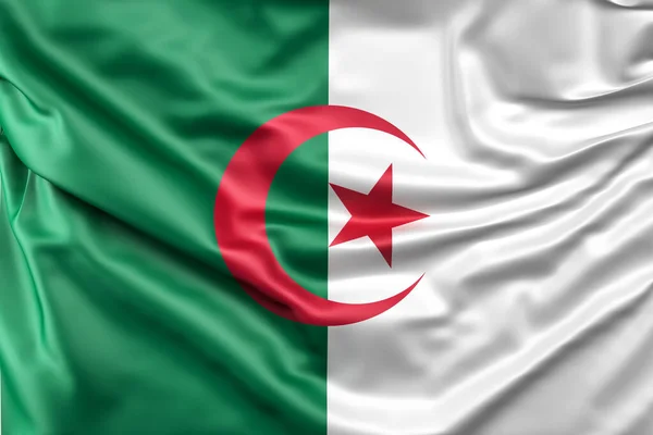Fahne Algeriens Rendering — Stockfoto