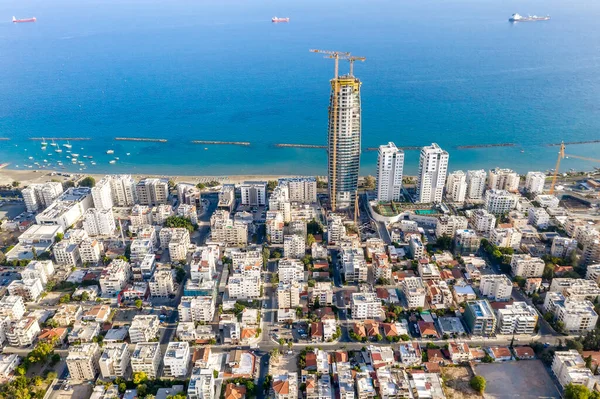 Letecký Pohled Panoráma Města Limassol Kypr — Stock fotografie