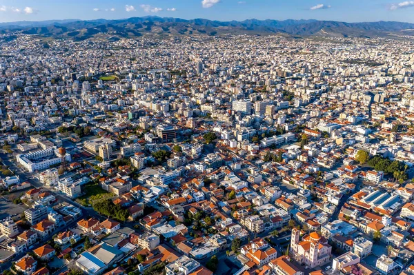 Flygfoto Panoramautsikt Över Limassol Stadsbilden Cypern — Stockfoto