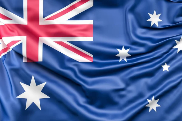 Svampig Flagga Från Australien Återgivning — Stockfoto