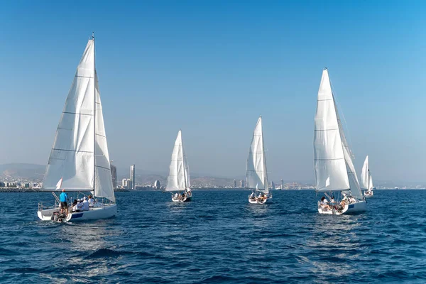 Regatta Der Segeljachten Yachtsport Limassol Zypern — Stockfoto