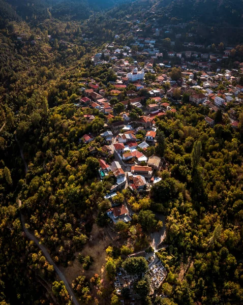Famous Picturesque Mountain Village Pedoulas Marathasa Valley Troodos Nicosia District — Stock Photo, Image