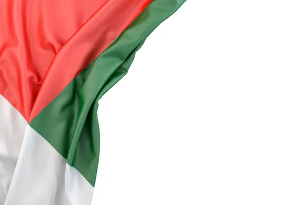 Flaga Madagaskaru Rogu Białym Tle Renderowanie Izolacja — Zdjęcie stockowe