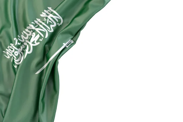Flag Saudi Arabia Corner White Background Rendering Isolated — Stock Photo, Image