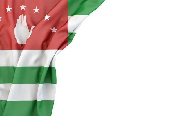 Flag Abkhazia Corner White Background Rendering Isolated — Stock Photo, Image