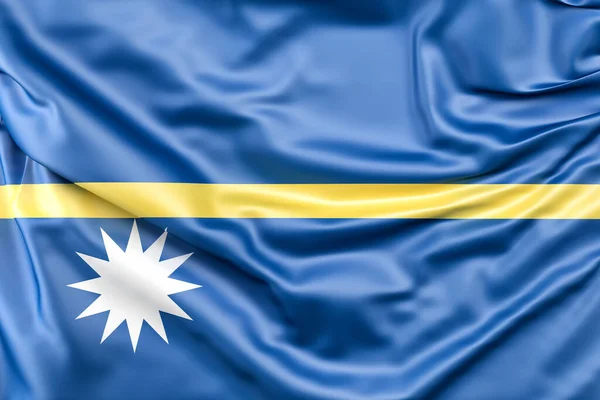Bandiera Increspata Nauru Rendering — Foto Stock