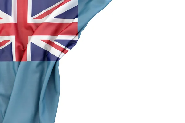 Flagga Tuvalu Hörnet Vit Bakgrund Återgivning Isolerad — Stockfoto