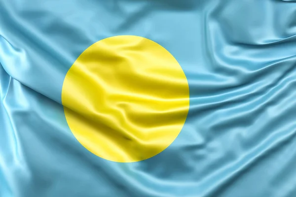 Bandiera Increspata Palau Rendering — Foto Stock
