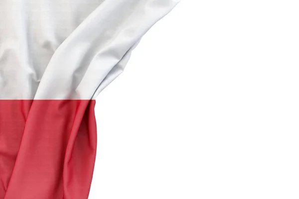 폴란드의 국기가 배경에 있습니다 렌더링 고립됨 — 스톡 사진