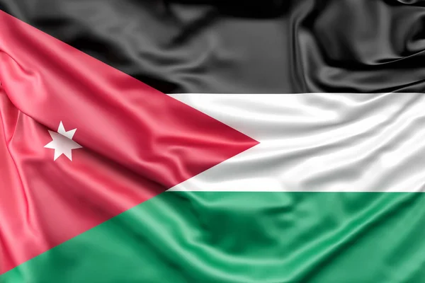 Грубый Флаг Иордании Рендеринг — стоковое фото