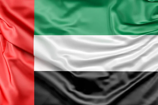 Прапор Єднаних Арабських Еміратів Рендерінг — стокове фото