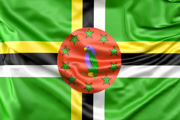 Разорванный Флаг Доминики Рендеринг — стоковое фото