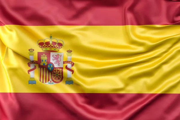 Svampig Spansk Flagga Återgivning — Stockfoto