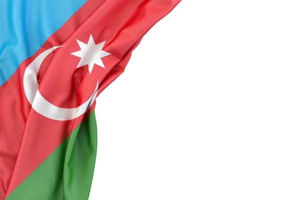 배경에 아제르바이잔의 국기가 있습니다 고립되어 렌더링 — 스톡 사진