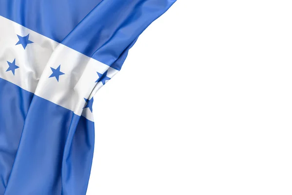 Flag Honduras Corner White Background Isolated Rendering — Stock Photo, Image