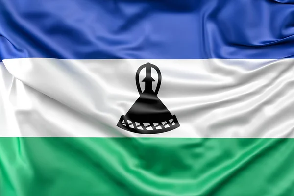 Flag Lesotho Återgivning — Stockfoto