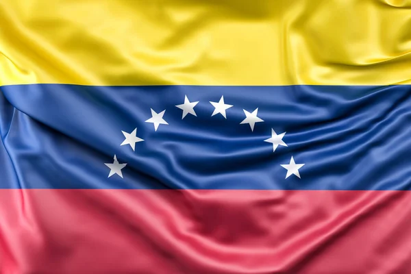 Rozcuchaná Venezuelská Vlajka Vykreslování — Stock fotografie