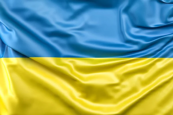 Rozcuchaná Vlajka Ukrajiny Vykreslování — Stock fotografie