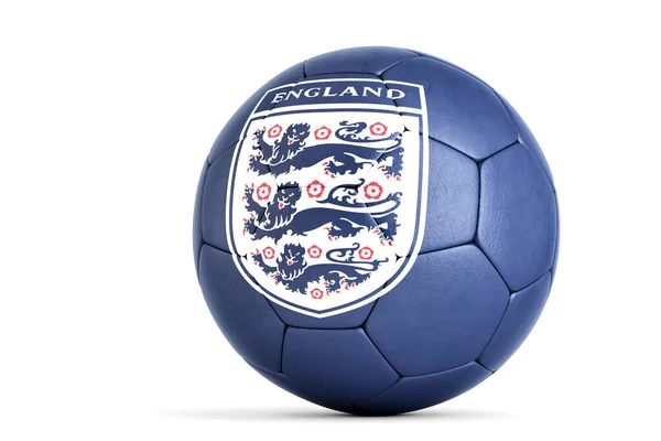 Fotboll Med Football Association Logotypen Isolerad Återgivning — Stockfoto