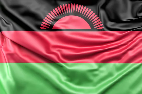 Забутий Прапор Малаві Рендерінг — стокове фото