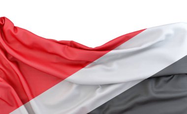 Sealand bayrağı beyaz arkaplanda izole edilmiş ve üzerinde kopyalama alanı var. 3B görüntüleme