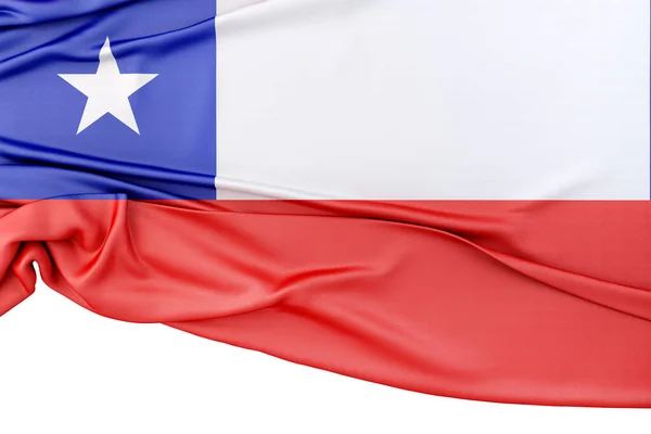 Bandeira Isolada Chile Com Espaço Cópia Abaixo Renderização — Fotografia de Stock