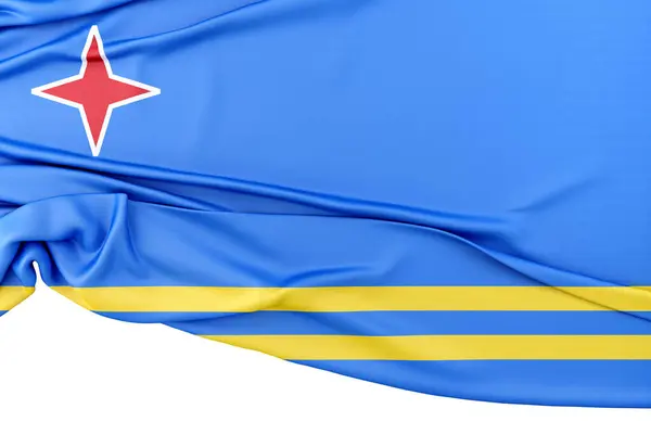 アルバの孤立した旗 3Dレンダリング — ストック写真