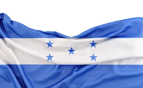 Bandera Honduras Aislada Sobre Fondo Blanco Con Espacio Copia Arriba —  Fotos de Stock