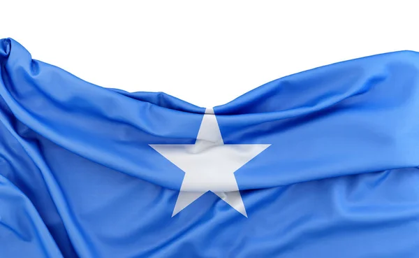 Флаг Сомали Выделен Белом Фоне Копировальным Пространством Выше Рендеринг — стоковое фото