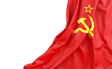 Flag of USSR with empty space on the left. Isolated. 3D Rendering clipart