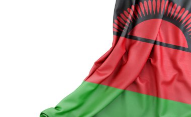Flag of Malawi with empty space on the left. Isolated. 3D Rendering clipart