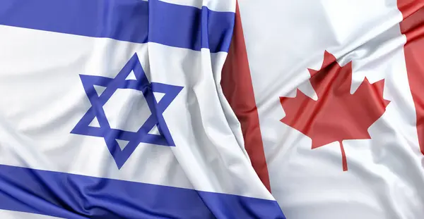 Bandeiras Israel Canadá Renderização Imagens De Bancos De Imagens Sem Royalties