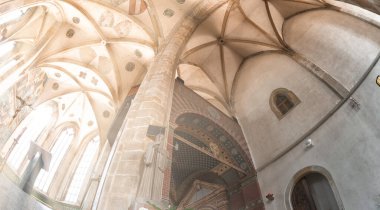 Sunlight is illuminating the interior of a Emmaus Monastery in Prague, Czech Republic clipart