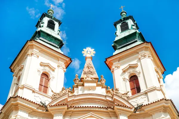 stock image Church of saint John of Nepomuk on the rock. Prague, Czech Republic