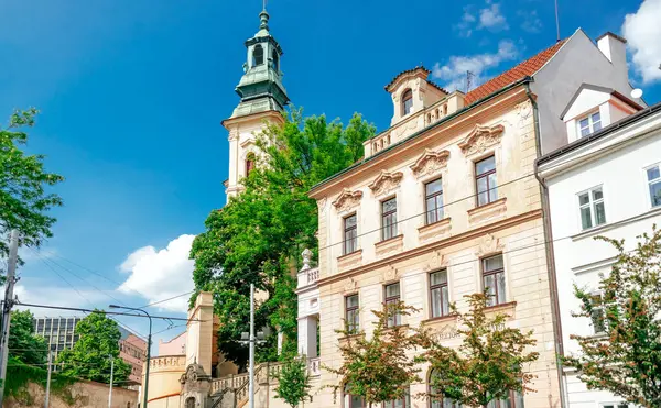 stock image Church of saint John of Nepomuk on the rock. Prague, Czech Republic