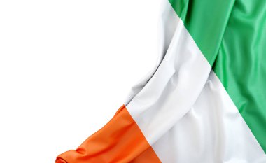 Solunda boş alan olan Cote d 'Ivoire bayrağı. İzole edilmiş. 3B Hazırlama