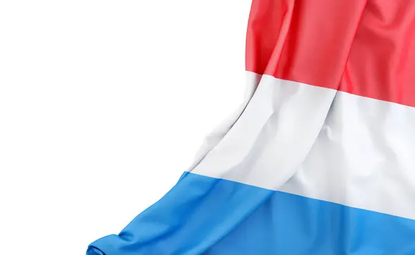 Stock image Flag of Luxembourg with empty space on the left. Isolated. 3D Rendering