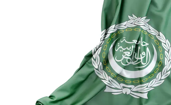 stock image Flag of Arab League with empty space on the left. Isolated. 3D Rendering