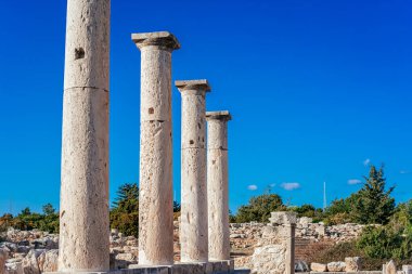 Apollo Hylates Sığınağı 'nın antik Yunan tapınağının kalıntıları. Limasol İlçesi, Kıbrıs