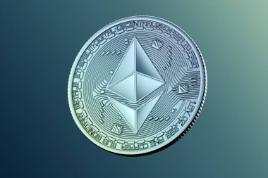 Ethereum madeni para. 3B illüstrasyon