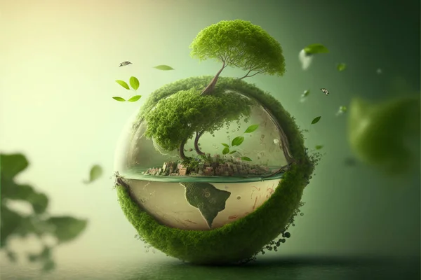 Abstract eco friendly world for Earth Day. Concept of save the world, save environment