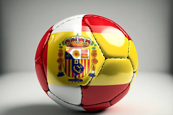 Soccer background- football and Spain flag