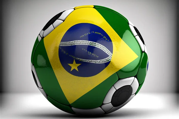 Soccer background- football and Brazil flag