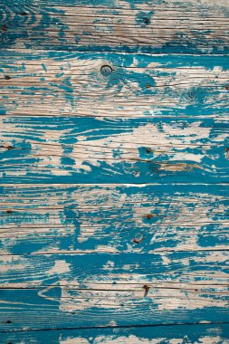 Vintage beach tahta arka plan - eski mavi renk ahşap tahta
