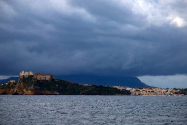 Procida Island in the storm.