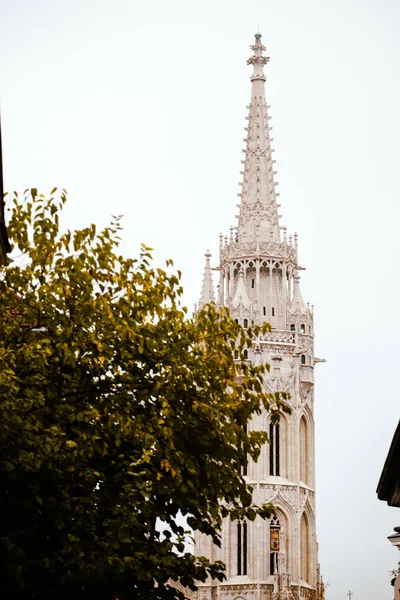 Turm Einer Kirche Budapest Herbst — Stockfoto