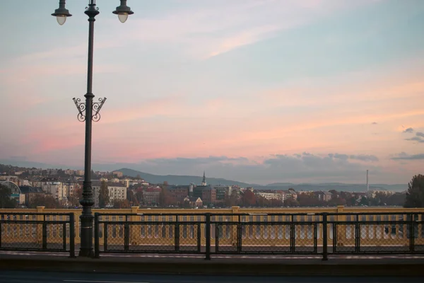Východ Slunce Budapešti Hlavním Městě Maďarska — Stock fotografie
