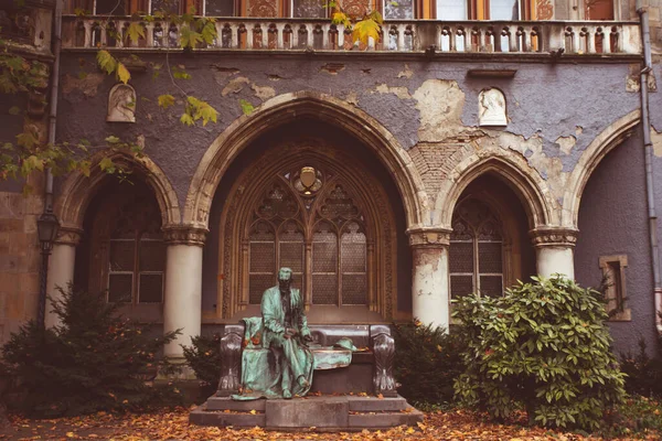 Estatua Del Conde Sandor Karolyi Parque Varosliget Creada Por Strobl —  Fotos de Stock