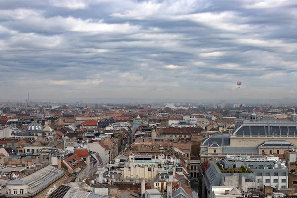 Vista Aérea Del Centro Budapest Día Nublado Otoño Desde Basílica —  Fotos de Stock
